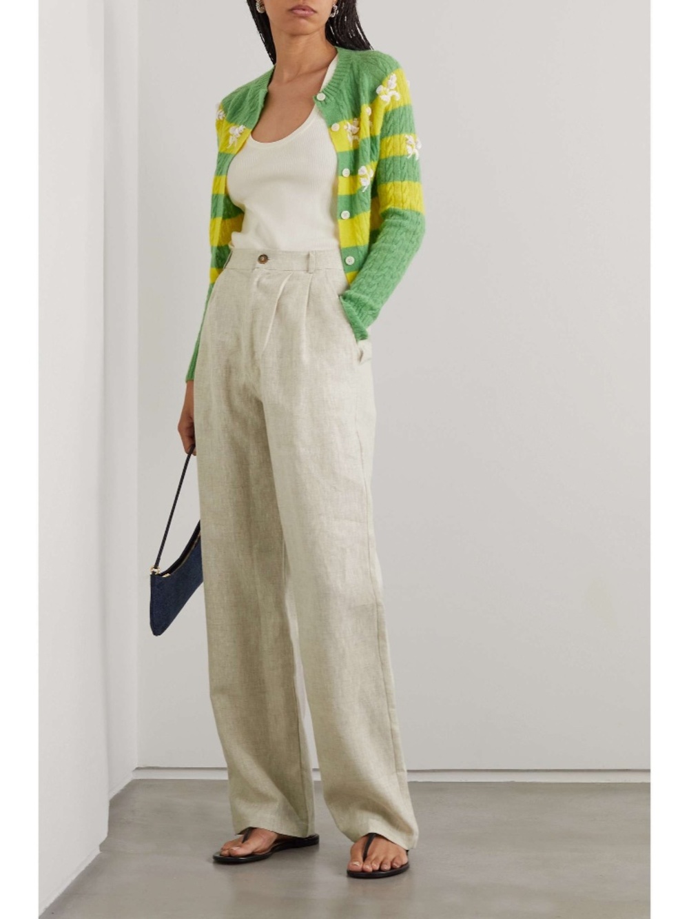 Reformation Mason Linen Pant 2 oatmeal